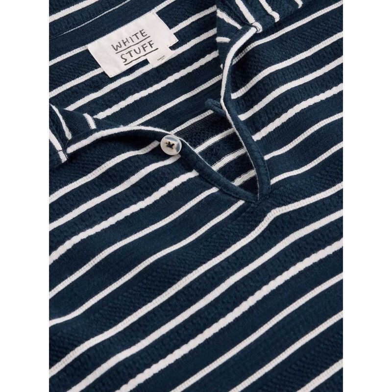 White Stuff Jacquard Stripe Polo image number 2